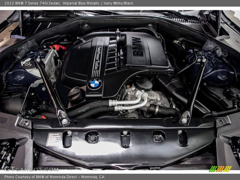 Imperial Blue Metallic / Ivory White/Black 2013 BMW 7 Series 740i Sedan