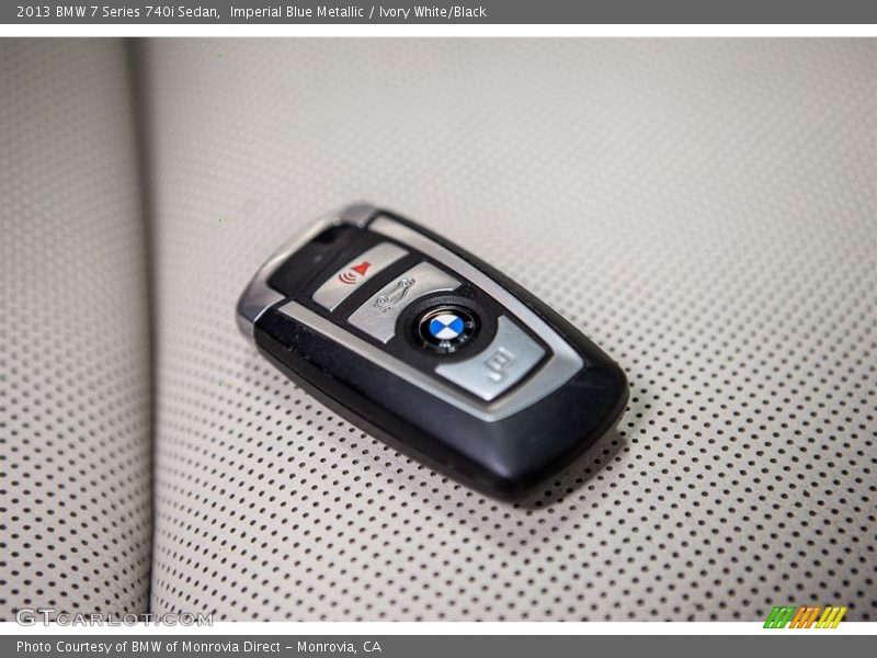 Imperial Blue Metallic / Ivory White/Black 2013 BMW 7 Series 740i Sedan
