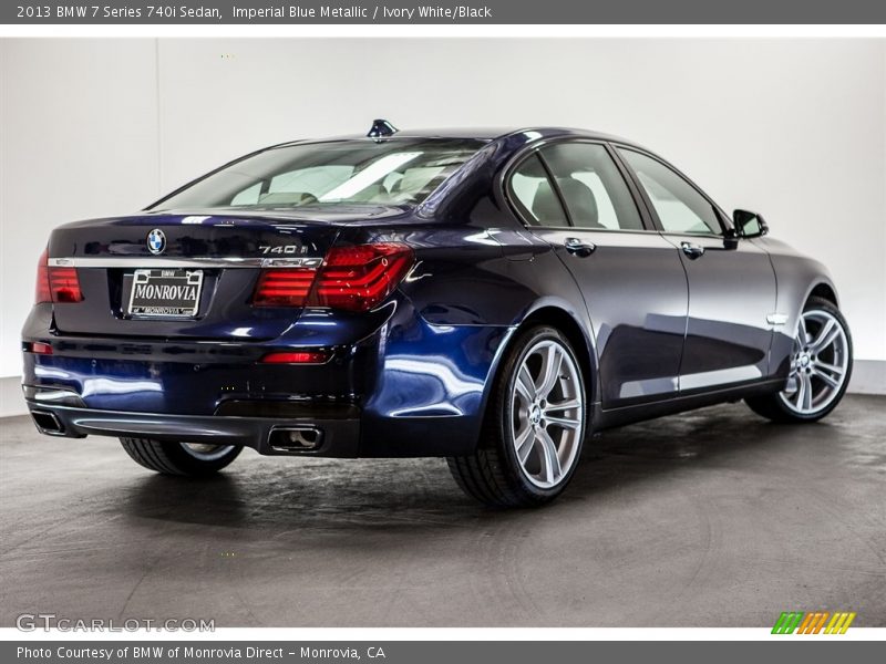 Imperial Blue Metallic / Ivory White/Black 2013 BMW 7 Series 740i Sedan