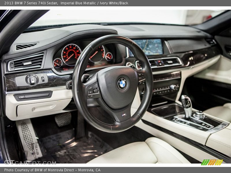Imperial Blue Metallic / Ivory White/Black 2013 BMW 7 Series 740i Sedan