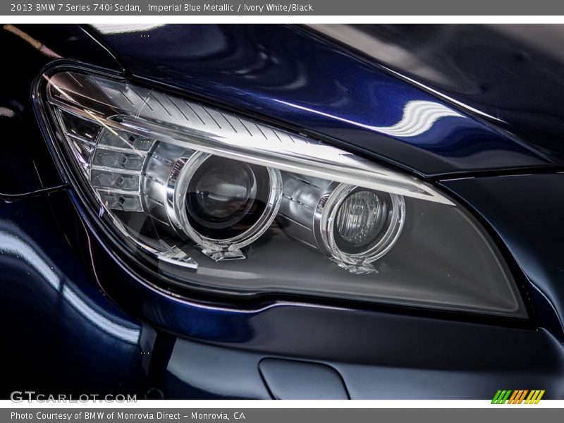 Imperial Blue Metallic / Ivory White/Black 2013 BMW 7 Series 740i Sedan