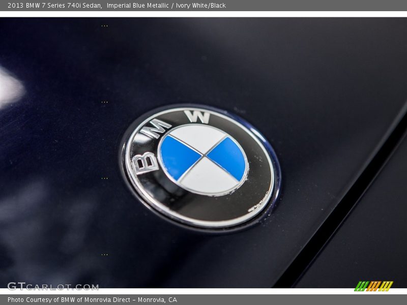 Imperial Blue Metallic / Ivory White/Black 2013 BMW 7 Series 740i Sedan