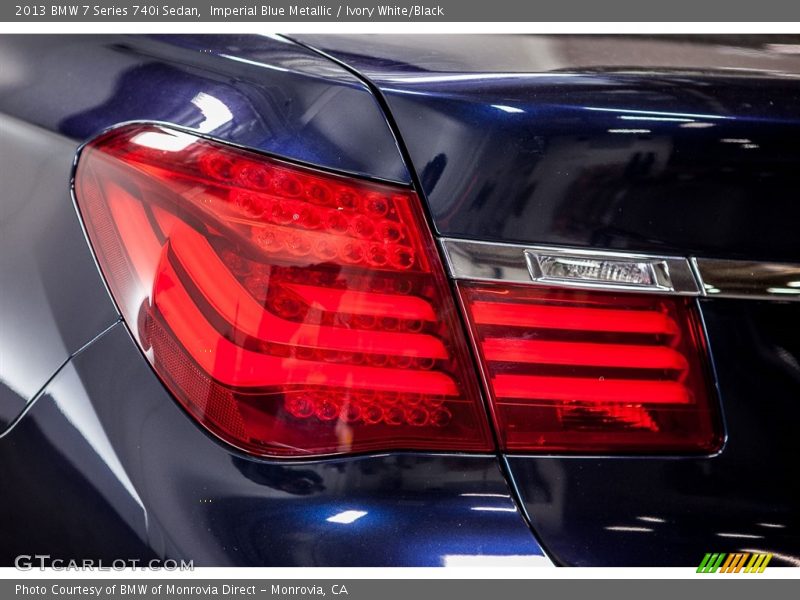 Imperial Blue Metallic / Ivory White/Black 2013 BMW 7 Series 740i Sedan