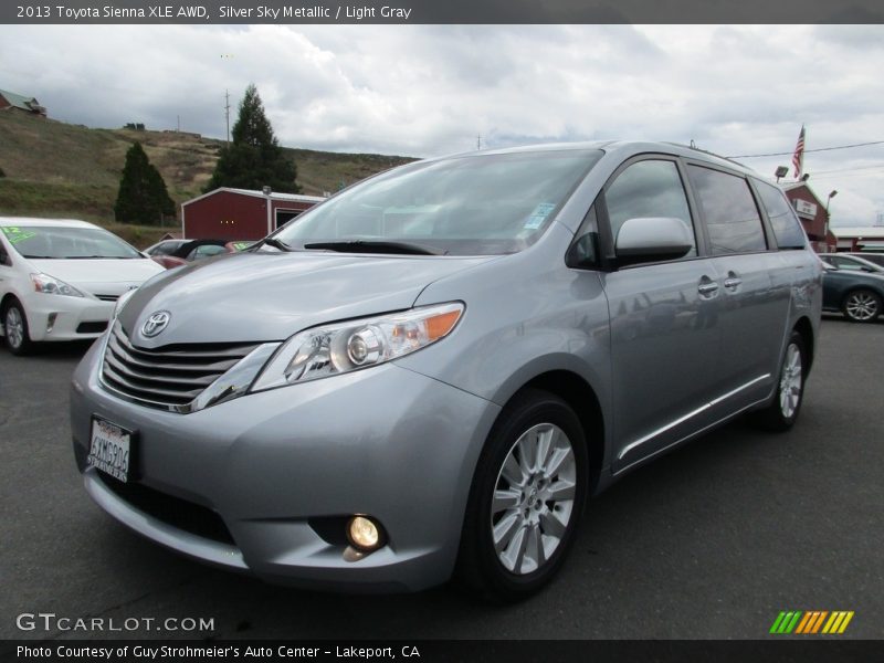 Silver Sky Metallic / Light Gray 2013 Toyota Sienna XLE AWD