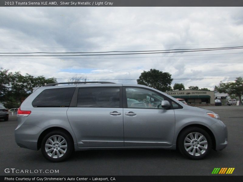 Silver Sky Metallic / Light Gray 2013 Toyota Sienna XLE AWD