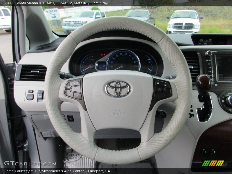 Silver Sky Metallic / Light Gray 2013 Toyota Sienna XLE AWD
