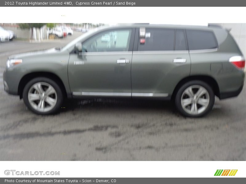 Cypress Green Pearl / Sand Beige 2012 Toyota Highlander Limited 4WD