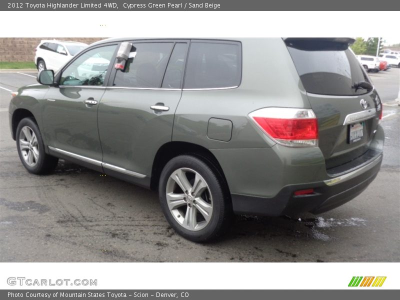 Cypress Green Pearl / Sand Beige 2012 Toyota Highlander Limited 4WD
