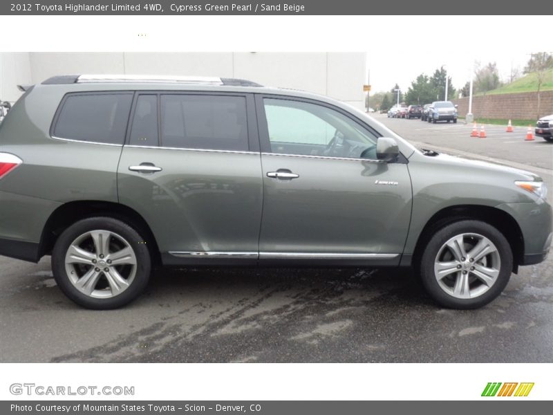 Cypress Green Pearl / Sand Beige 2012 Toyota Highlander Limited 4WD