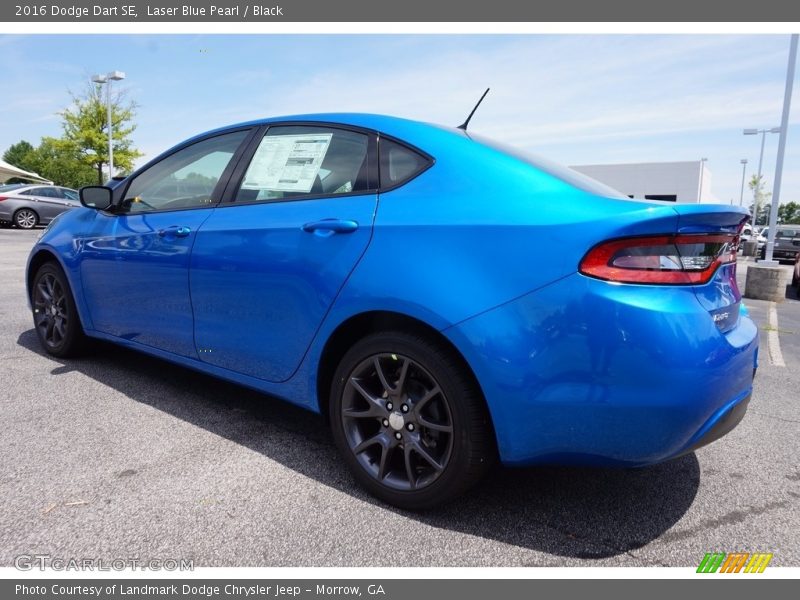 Laser Blue Pearl / Black 2016 Dodge Dart SE