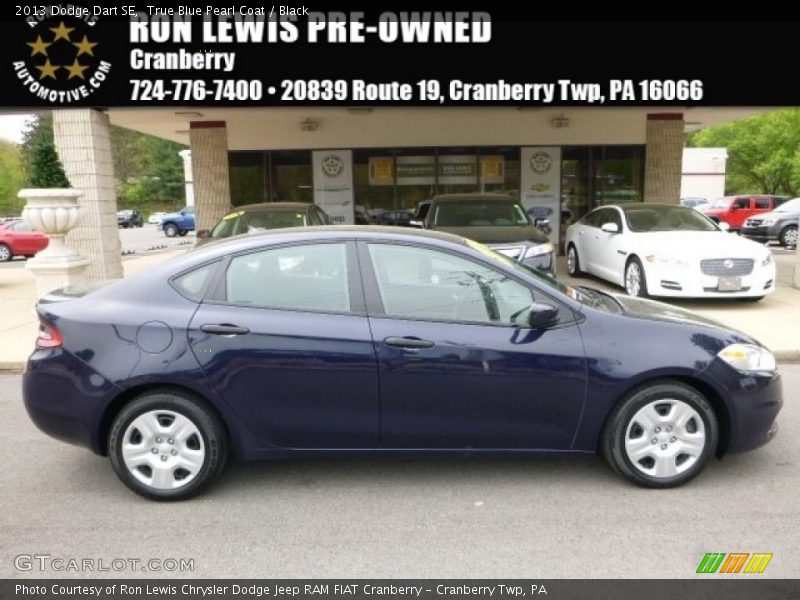 True Blue Pearl Coat / Black 2013 Dodge Dart SE