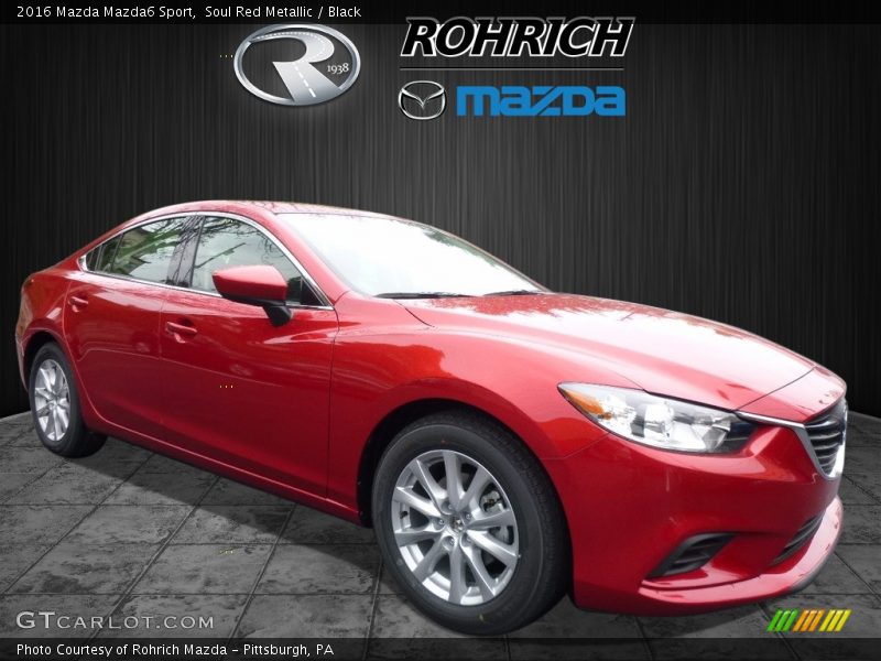 Soul Red Metallic / Black 2016 Mazda Mazda6 Sport