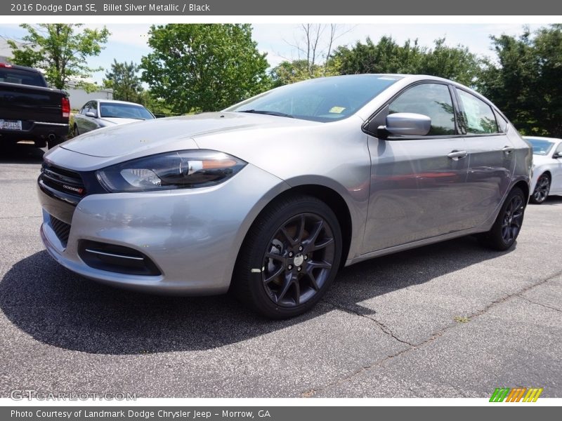 Billet Silver Metallic / Black 2016 Dodge Dart SE