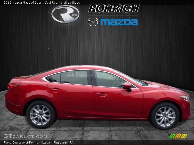Soul Red Metallic / Black 2016 Mazda Mazda6 Sport