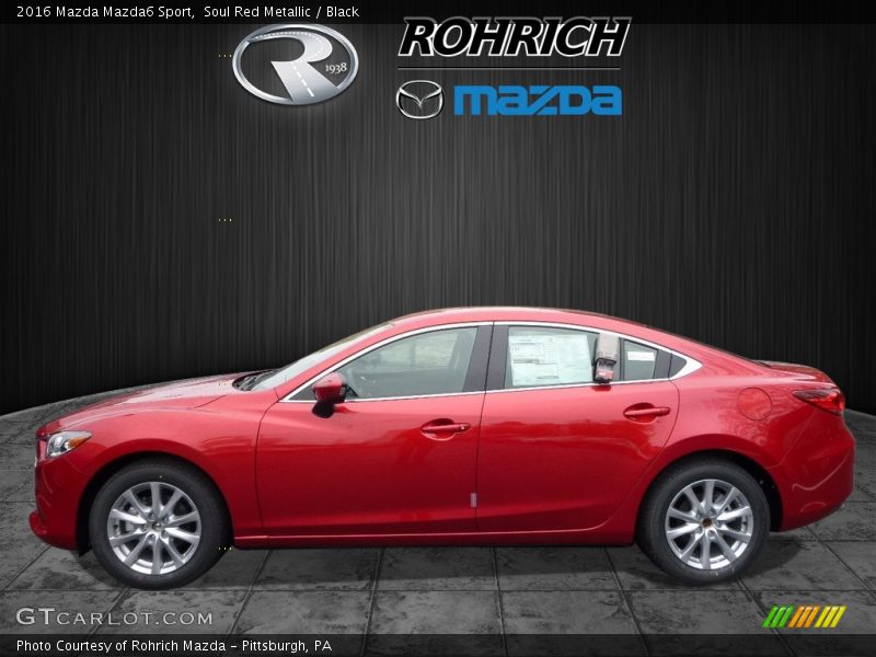 Soul Red Metallic / Black 2016 Mazda Mazda6 Sport