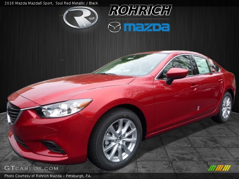 Soul Red Metallic / Black 2016 Mazda Mazda6 Sport