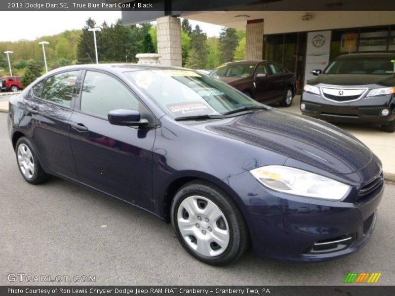 True Blue Pearl Coat / Black 2013 Dodge Dart SE