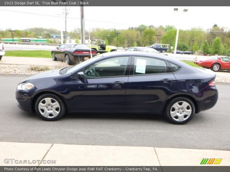 True Blue Pearl Coat / Black 2013 Dodge Dart SE