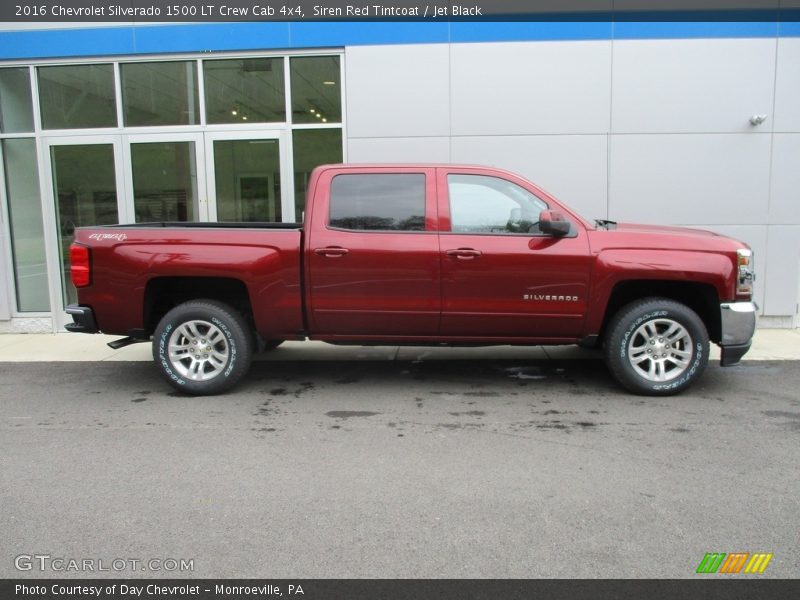 Siren Red Tintcoat / Jet Black 2016 Chevrolet Silverado 1500 LT Crew Cab 4x4