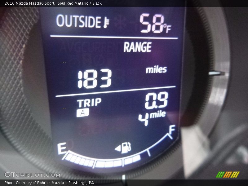 Soul Red Metallic / Black 2016 Mazda Mazda6 Sport