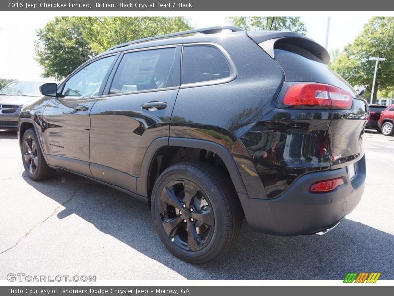 Brilliant Black Crystal Pearl / Black 2016 Jeep Cherokee Limited