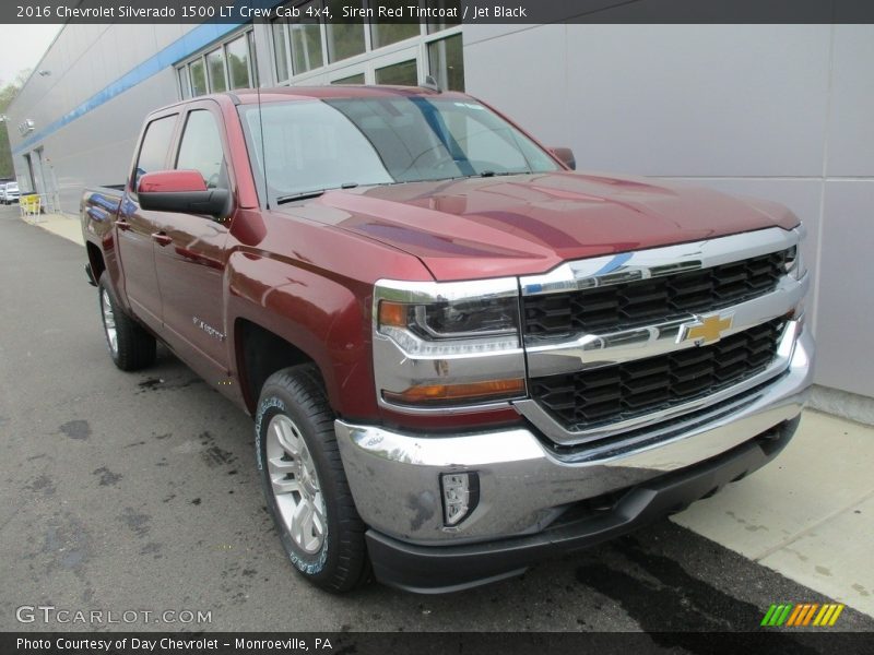 Siren Red Tintcoat / Jet Black 2016 Chevrolet Silverado 1500 LT Crew Cab 4x4