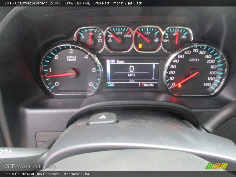 Siren Red Tintcoat / Jet Black 2016 Chevrolet Silverado 1500 LT Crew Cab 4x4