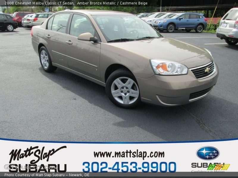Amber Bronze Metallic / Cashmere Beige 2008 Chevrolet Malibu Classic LT Sedan