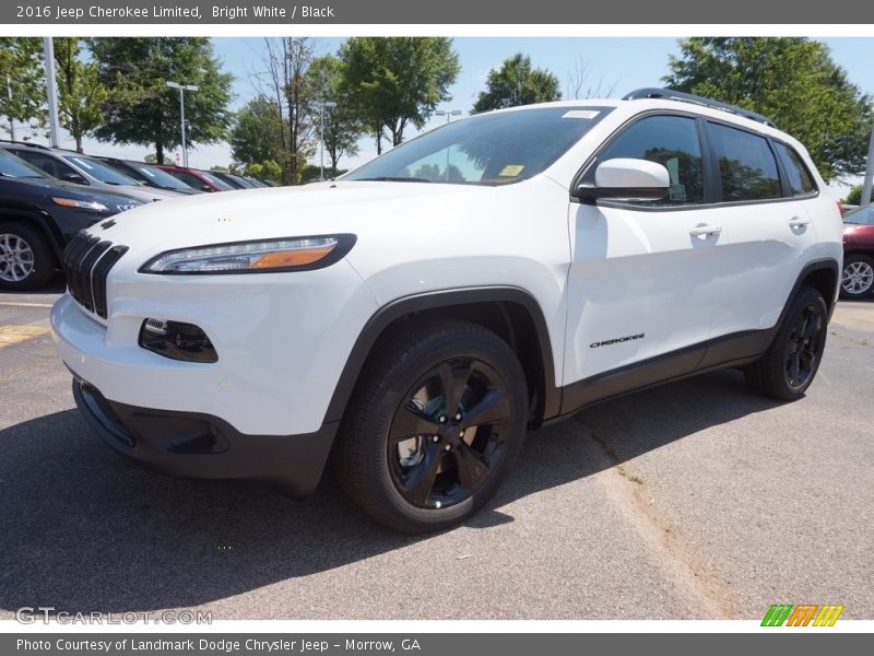 Bright White / Black 2016 Jeep Cherokee Limited