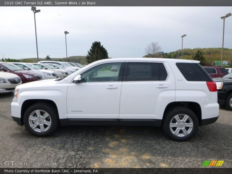 Summit White / Jet Black 2016 GMC Terrain SLE AWD