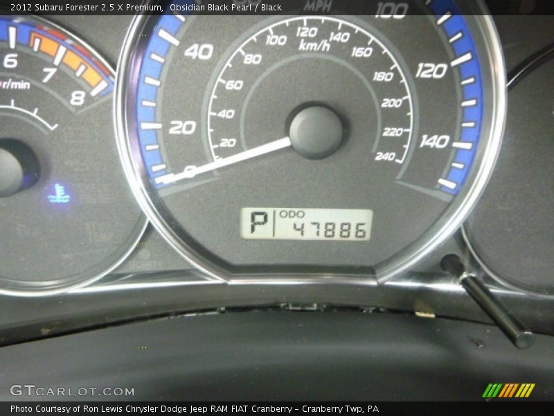 Obsidian Black Pearl / Black 2012 Subaru Forester 2.5 X Premium