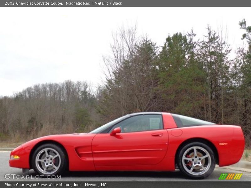 Magnetic Red II Metallic / Black 2002 Chevrolet Corvette Coupe