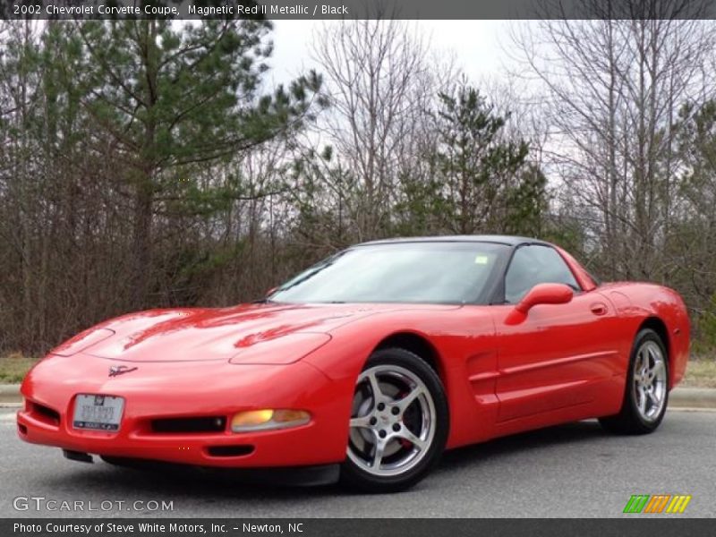 Magnetic Red II Metallic / Black 2002 Chevrolet Corvette Coupe