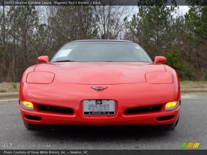 Magnetic Red II Metallic / Black 2002 Chevrolet Corvette Coupe