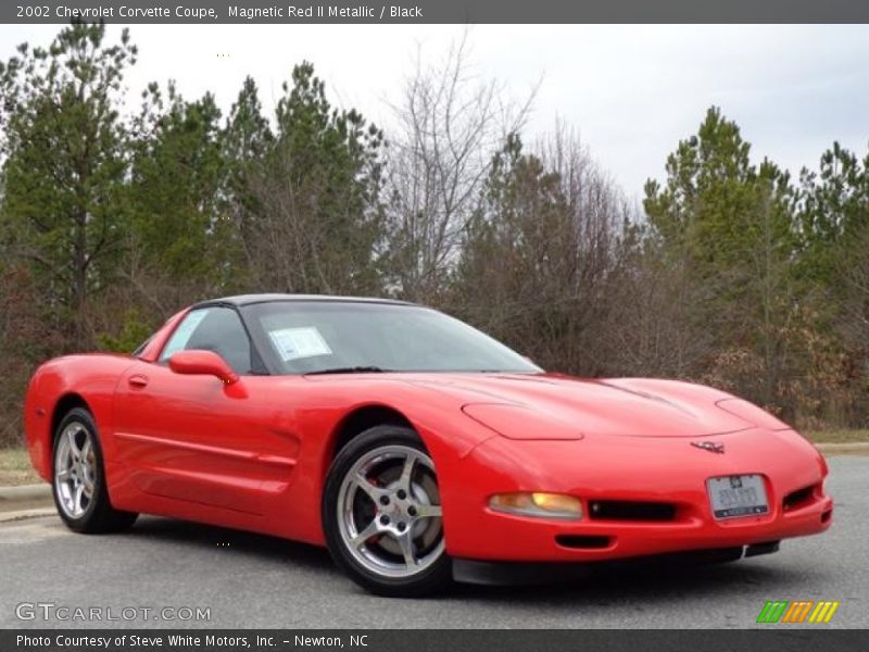 Magnetic Red II Metallic / Black 2002 Chevrolet Corvette Coupe