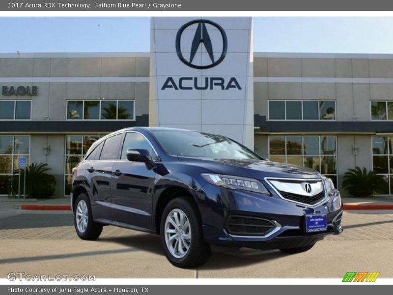 Fathom Blue Pearl / Graystone 2017 Acura RDX Technology