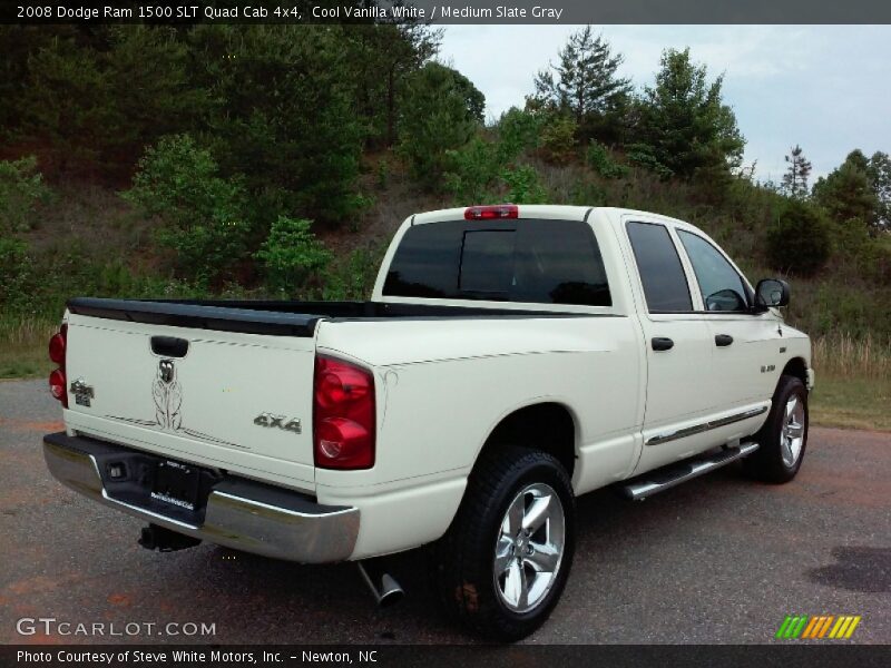 Cool Vanilla White / Medium Slate Gray 2008 Dodge Ram 1500 SLT Quad Cab 4x4