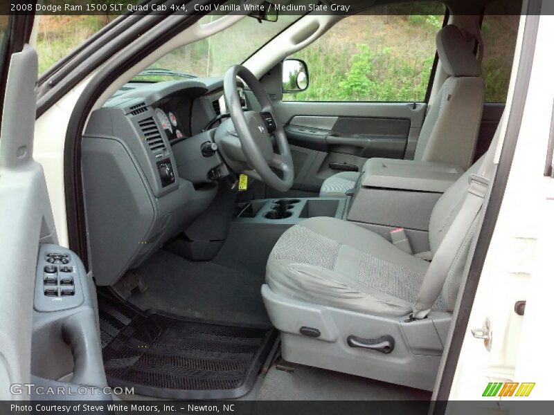 Cool Vanilla White / Medium Slate Gray 2008 Dodge Ram 1500 SLT Quad Cab 4x4