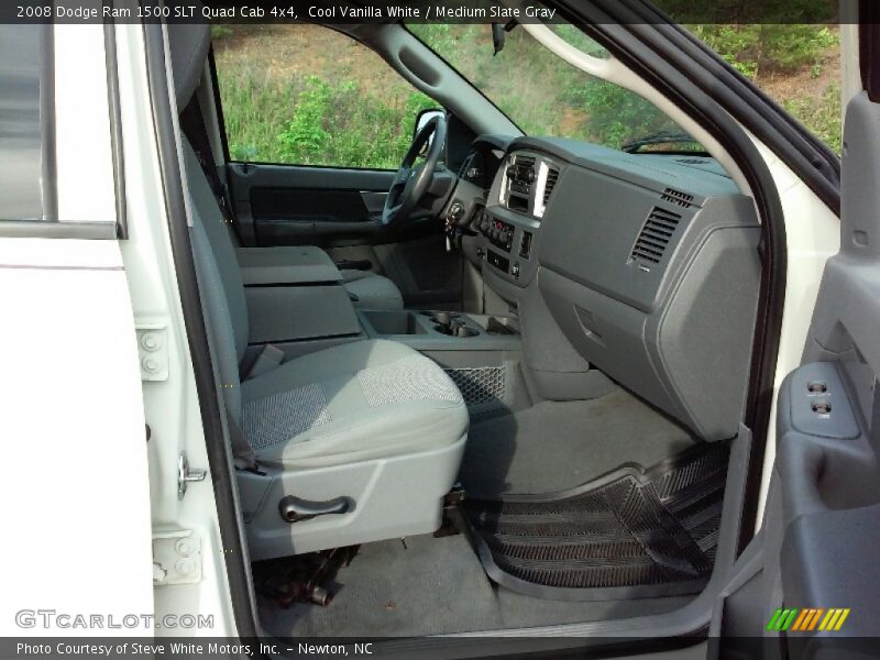 Cool Vanilla White / Medium Slate Gray 2008 Dodge Ram 1500 SLT Quad Cab 4x4
