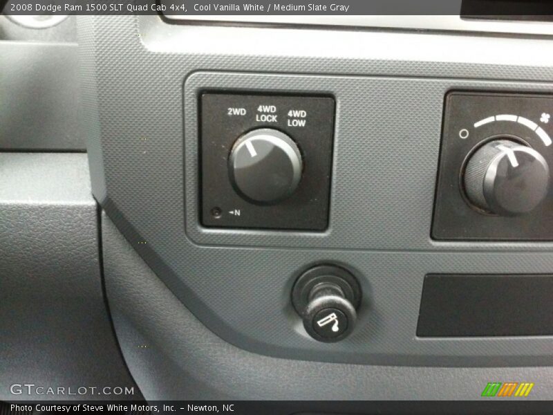 Cool Vanilla White / Medium Slate Gray 2008 Dodge Ram 1500 SLT Quad Cab 4x4