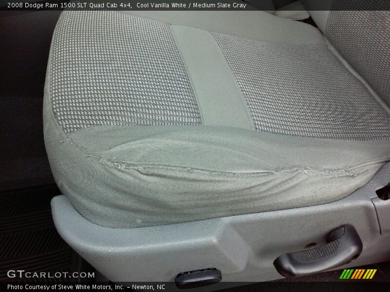 Cool Vanilla White / Medium Slate Gray 2008 Dodge Ram 1500 SLT Quad Cab 4x4