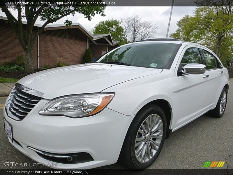 Bright White / Black/Light Frost Beige 2011 Chrysler 200 Limited