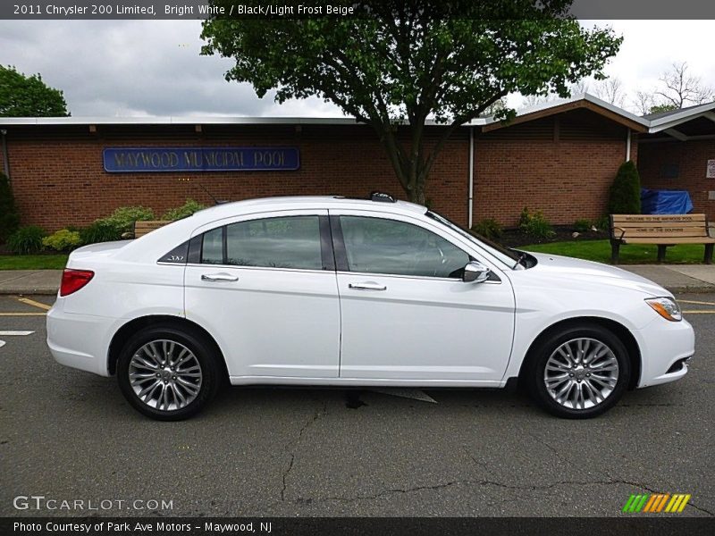 Bright White / Black/Light Frost Beige 2011 Chrysler 200 Limited
