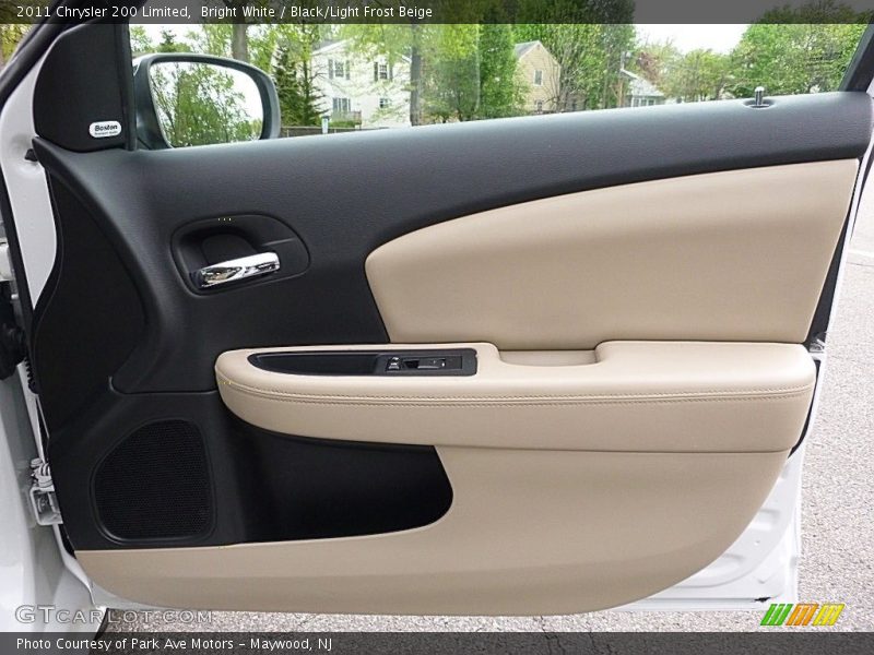 Bright White / Black/Light Frost Beige 2011 Chrysler 200 Limited