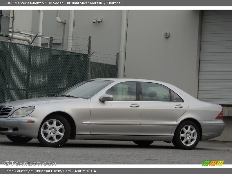 Brilliant Silver Metallic / Charcoal 2000 Mercedes-Benz S 500 Sedan