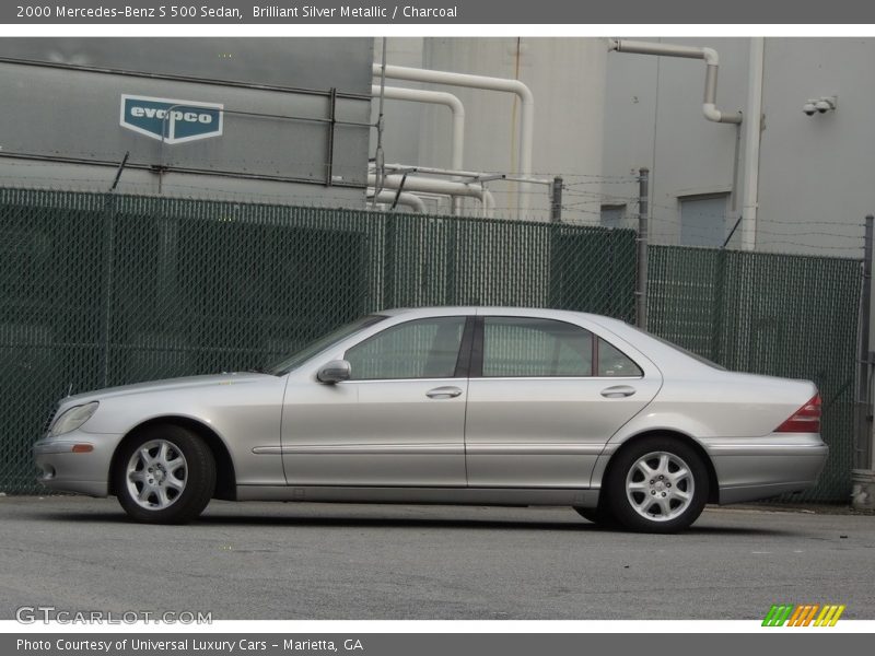 Brilliant Silver Metallic / Charcoal 2000 Mercedes-Benz S 500 Sedan