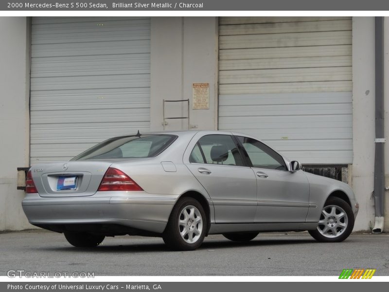 Brilliant Silver Metallic / Charcoal 2000 Mercedes-Benz S 500 Sedan