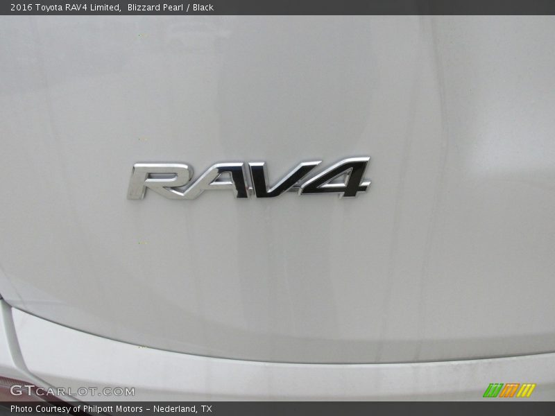 Blizzard Pearl / Black 2016 Toyota RAV4 Limited