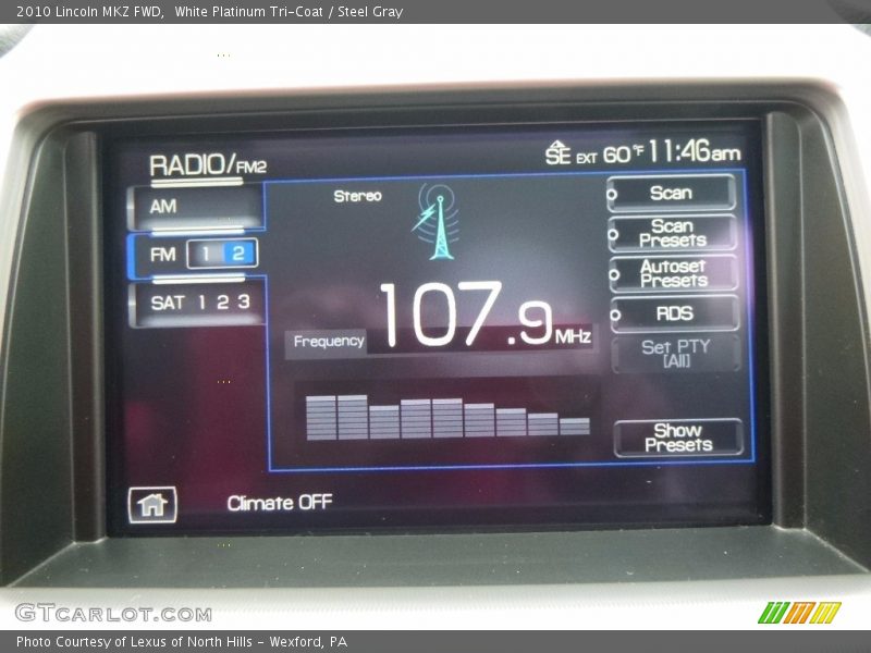 White Platinum Tri-Coat / Steel Gray 2010 Lincoln MKZ FWD