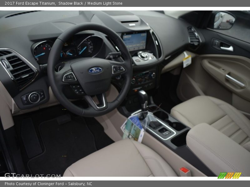 Shadow Black / Medium Light Stone 2017 Ford Escape Titanium